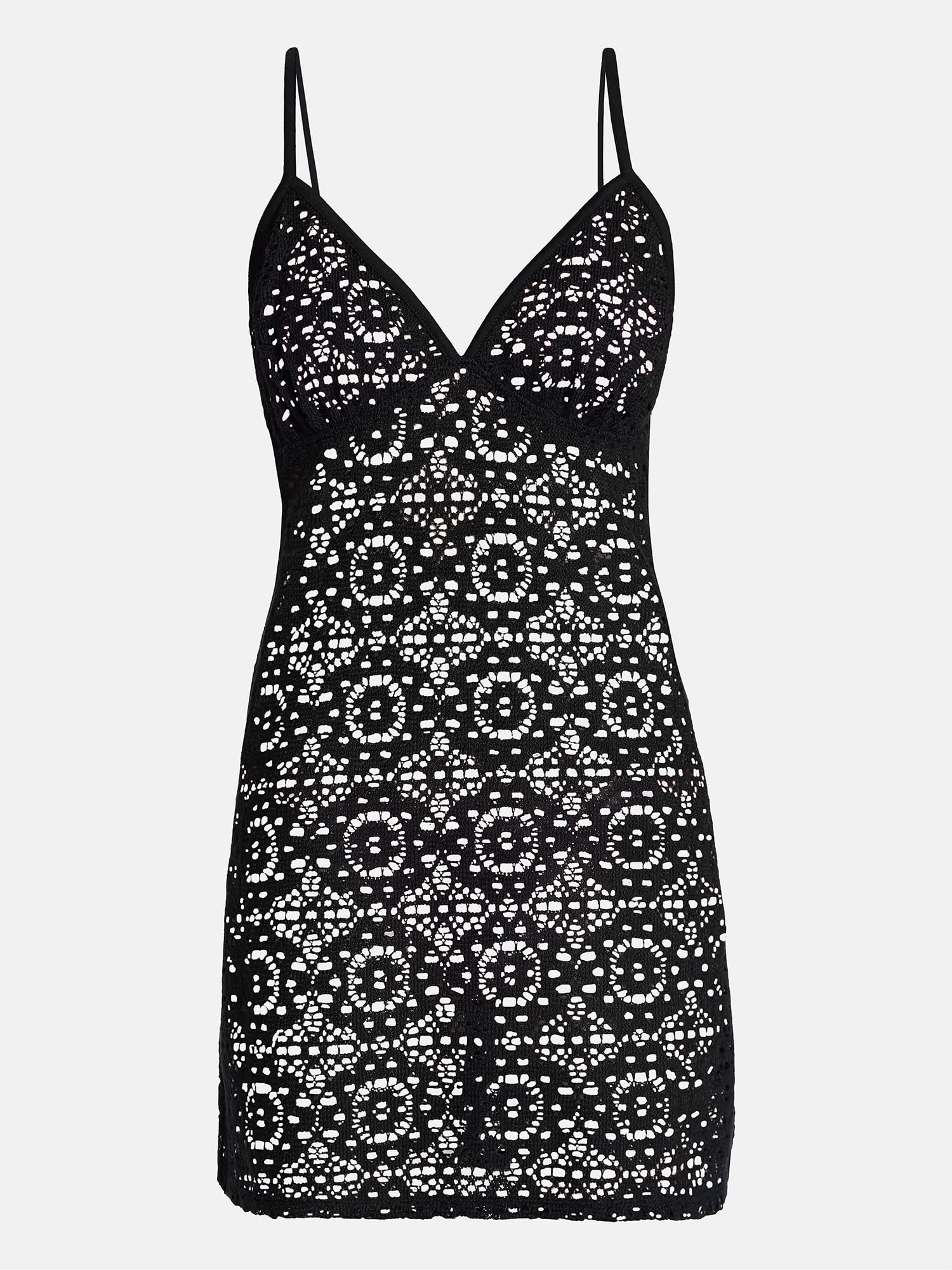 No Boundaries Crochet Dress Coverup, Women's XXS-XXL