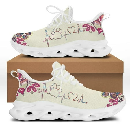 

Cute Dog Paw Women Sneakers Dog Scissors Purple Sneaker Shoes Women Wear-resistant Flat Footwear Zapatos Planos 2024
