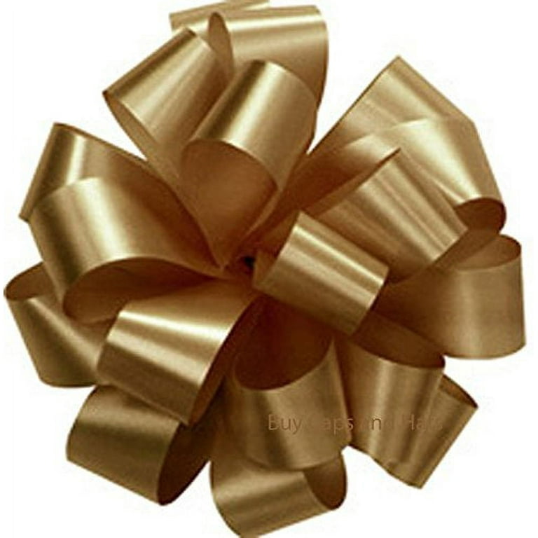 Gold Pull Bow for Gift Wrapping Gift Bows Pull Bow With Ribbon, 4