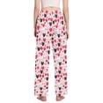 thumbnail image 3 of Dailycode Women's Pajama Pants Wide Leg Lounge Pj Bottoms With Pockets Heart Shape Cats, 3 of 7