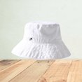thumbnail image 2 of Sombrero de pescador de algodón de color liso para primavera y verano, estilo japonés sencillo (blanco), 2 of 5