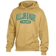 thumbnail image 2 of Men's Comfort Wash  Gold William & Mary Tribe Lightweight Fleece Pullover Hoodie, 2 of 3