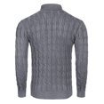 thumbnail image 3 of COOFANDY Men's Slim Fit Turtleneck Sweater Casual Twisted Knitted Pullover Sweaters, 3 of 6