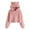 Pink, variant on Girls Fuzzy Hooded Pullover Sweatshirt Long Sleeve Plush Cropped Hoodie with Cute Ears Casual Loose Fit Top