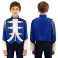 thumbnail image 2 of iiniim Boys Trumpet Honor Guard Team Uniform Long Sleeve Marching Band Jacket Drummer Royal Blue 14, 2 of 7
