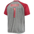 thumbnail image 3 of Men's Fanatics Kyler Murray Cardinal/Heathered Gray Arizona Cardinals Big & Tall Player Name & Number Raglan T-Shirt, 3 of 3