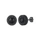 thumbnail image 1 of Pendientes de botón Redondos PROSTEEL con Circonia cúbica negra brillante de plata esterlina para hombres y niños, 1 of 7