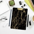 thumbnail image 6 of FMSHPON Gold Marble Clipboard Hardboard Wood Nursing Clip Board and Pull for Standard A4 Letter 13x9 inches, 6 of 7