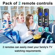 (Pack of 2) Replacement-Remote-Control for Roku-TV, Compatible with TCL Roku/for Hisense Roku/for Onn Roku/for Philips Roku Smart TVs (Not for Stick and Box)