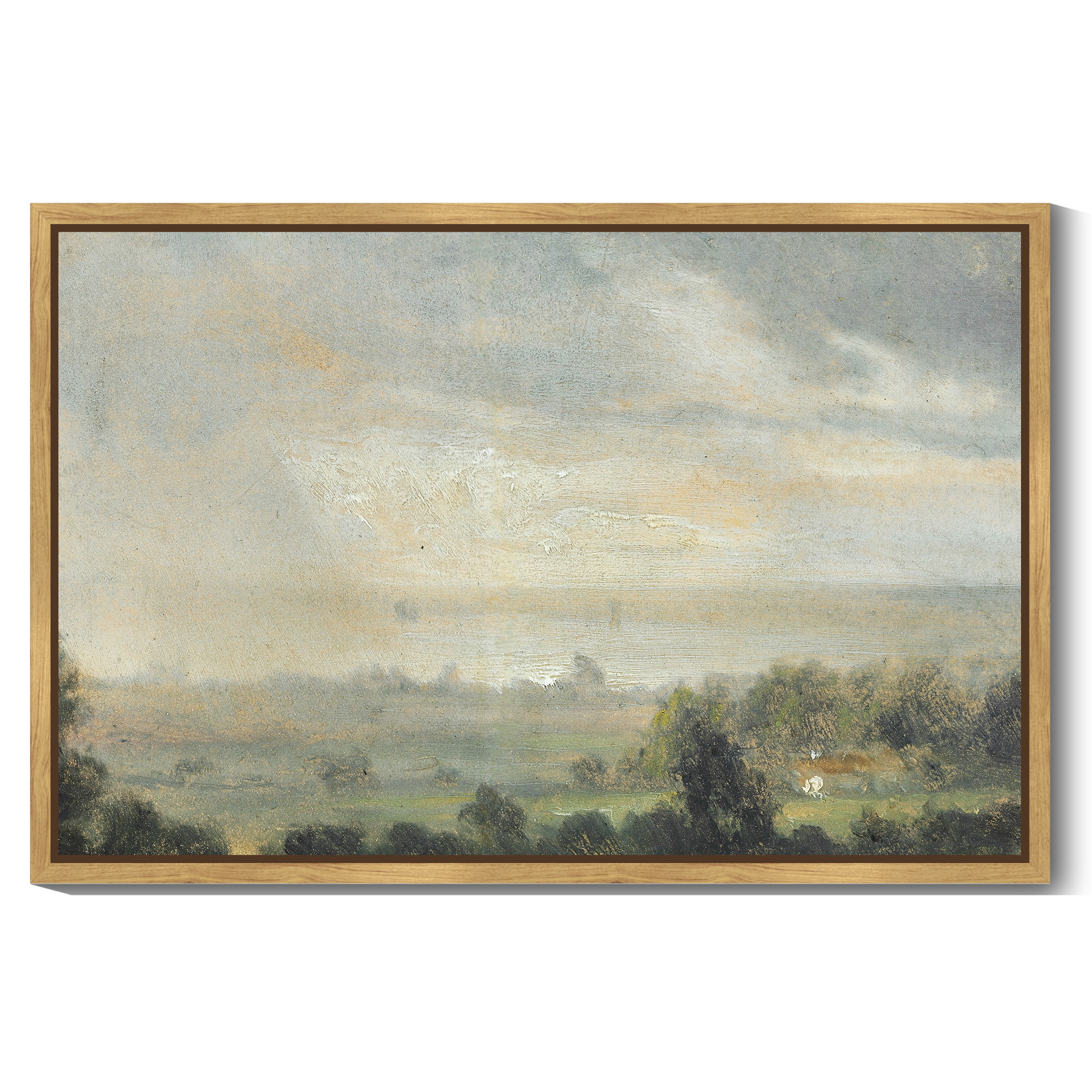 Drsoum 24" x 36" Vintage Landscape Framed Canvas Wall Art photo 2