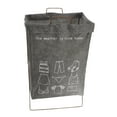 thumbnail image 2 of Large Capacity Foldable Laundry Basket, Waterproof Multifunctional X Frame Hamper with Bag, Made of Cotton Linen, Iron, 2 of 8
