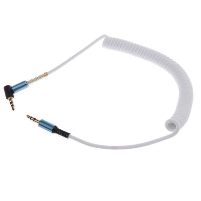 Cable Espiral de Audio de 6x3,5 Mm para Conectar Auriculares 2 piezas