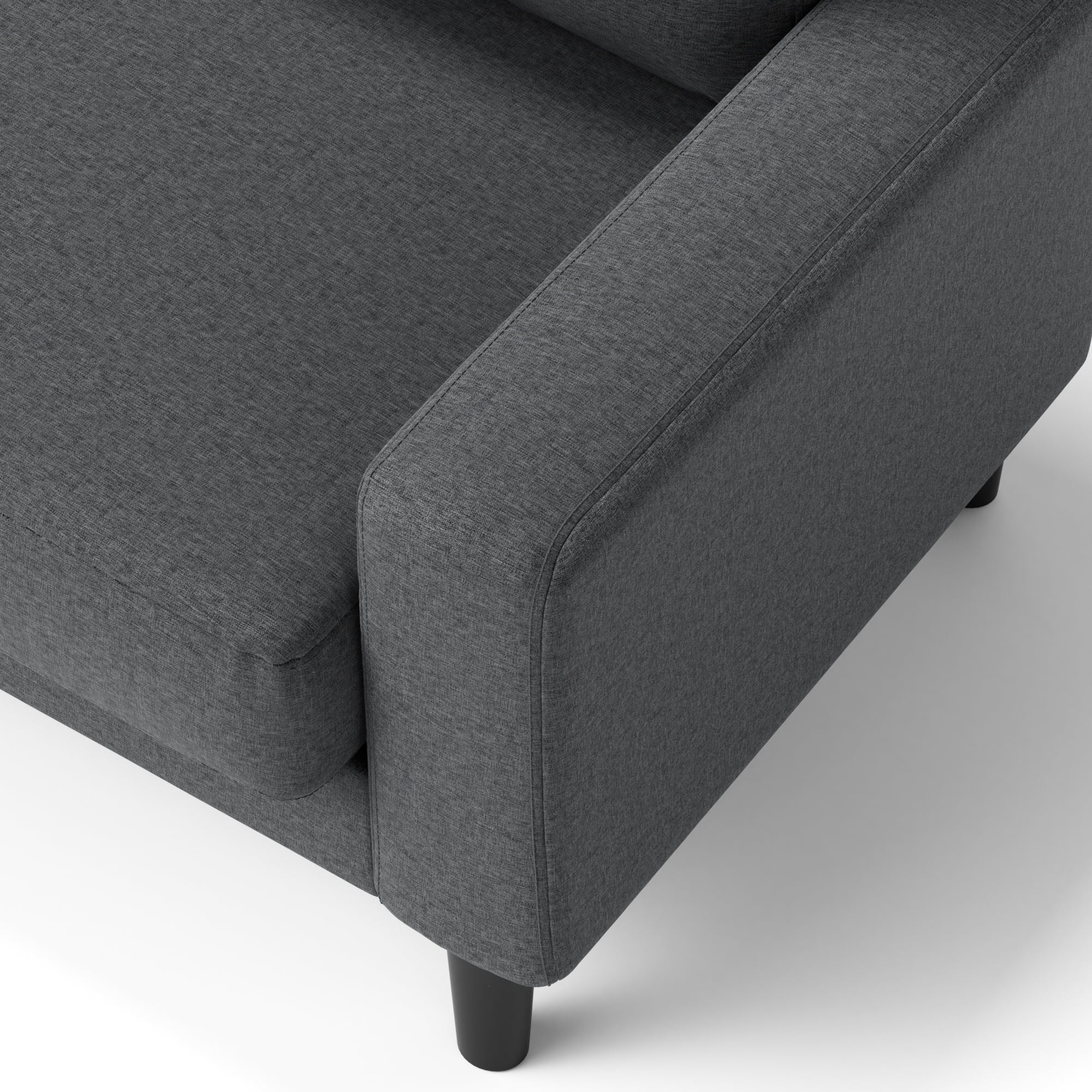 Zinus 76" Harmony Indoor Fabric Sofa, Dark Gray