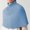 Blue, variant on Women Autumn And Winter Casual Fashion Knitted Turtleneck Cape Shawl Knitted Waist Coat Rose Kimono Sequin Kimono I Heart Raves Shawl Wraps for Women Womens Hooded Jacket Blanket Robe for Women Front