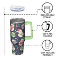 thumbnail image 3 of 30oz Holiday Tumbler with Handle and Straw, Santa Claus Stainless Steel Insulated Cup Holiday Coffee Water Bottle, 3 of 5