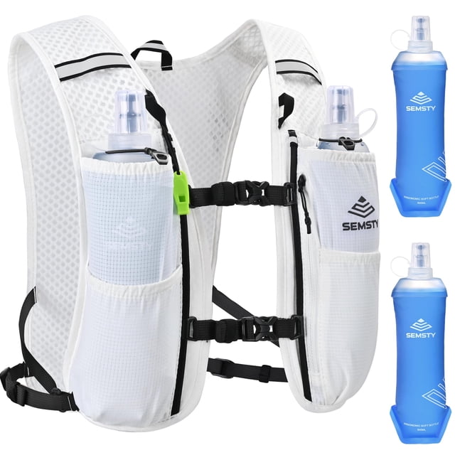 Chaleco de Hidratación SEMSTY para Correr 5L con 2 Frascos Blandos de 500 mL