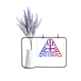 thumbnail image 1 of Made in England Reino Unido bandera patron de triangulo Inglaterra histórica marca ilustración Tarjeta de jarrón de lavanda artificial, 1 of 3
