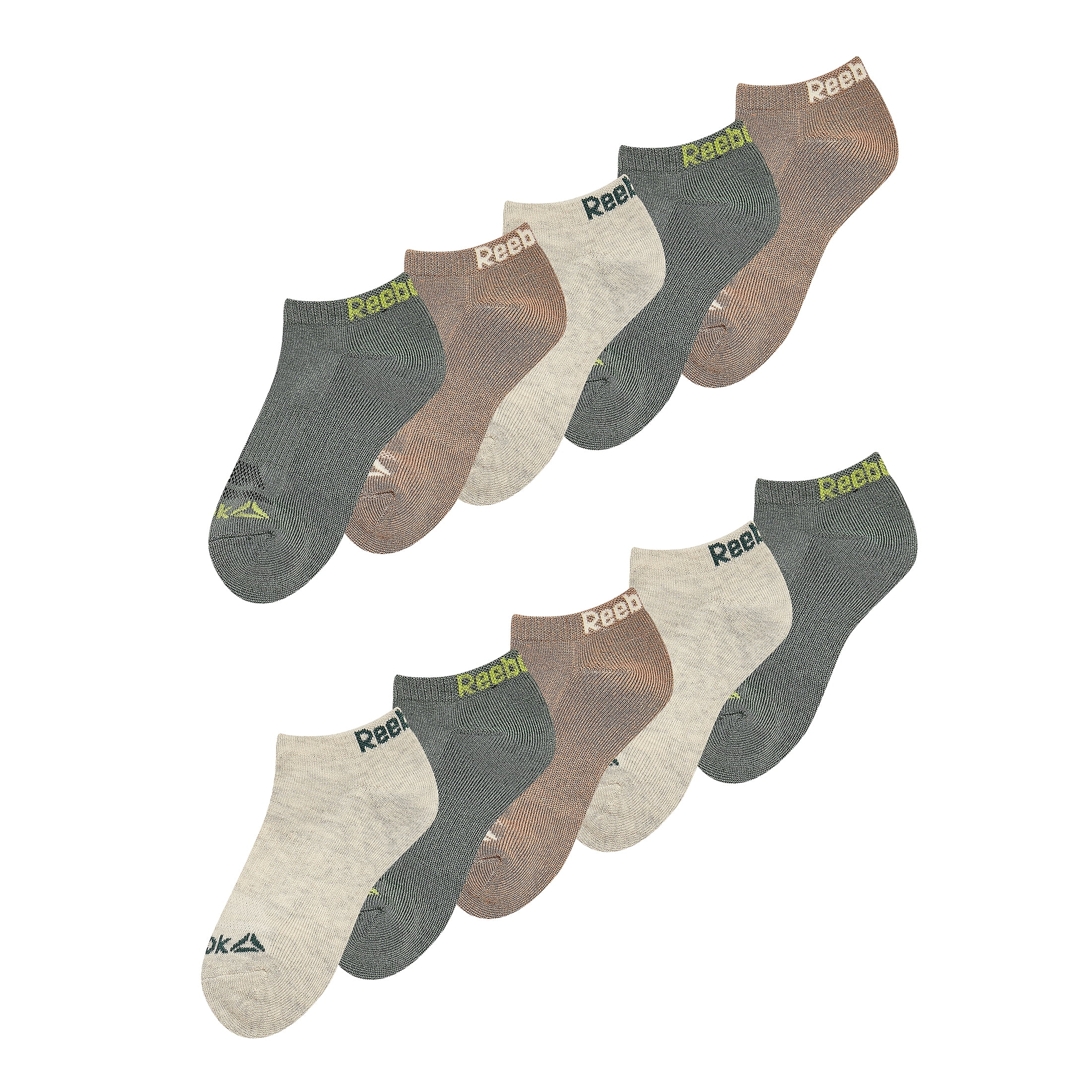 Reebok Boys Socks Pro-Series Low Cut Kids Socks,10-Pack