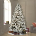 thumbnail image 5 of Vickerman 10' Flocked Utica Fir Artificial Christmas Tree, Warm White LED Lights, 5 of 5
