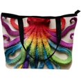 thumbnail image 2 of Octopus Canvas Leather Mix Handbag Twill Sponge Jeanette Women Shoulder Bag 30x10.5x39cm 11.8x4.1x15.4in, 2 of 5