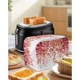 thumbnail image 5 of Fsddascl Red Eucalyptus Leaves Toaster Cover 4 Slice, Large Kitchen Appliance Covers, Spring Floral Summer Botanical Toaster Oven Cover with Loop, Bread Machine Cover Polyester Dust Cover Protection, 5 of 5