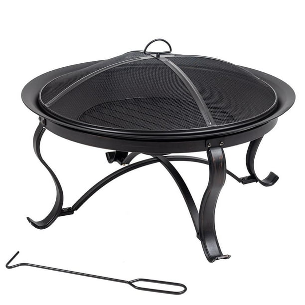 Round Steel Wood Burning Fire Pit, S&S Fire Pits