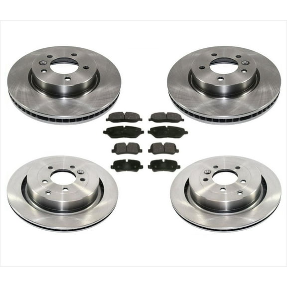 Fits for 05-07 Land Rover LR3 4.0L V6 Frt & Rr Brake Disc Rotors Ceramic Pads 6P
