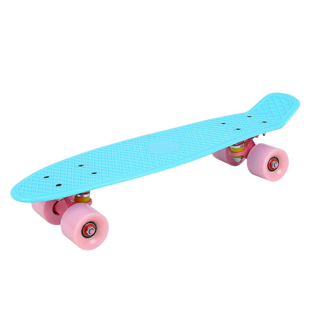 Kids Complete Fish Skateboards Skids For Beginners Kick Skate Board Boys Girls 
