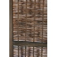 thumbnail image 2 of Legacy Decor Wicker and Wood Antique 4 Panel Room Divider, 67" Tall, Brown, 2 of 5