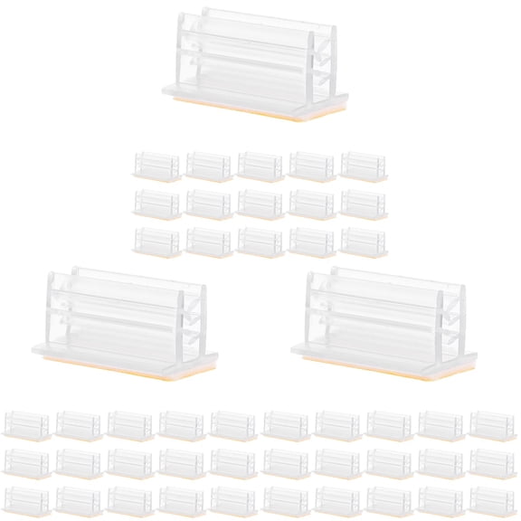 MLINS 150 pcs Self Adhesive Sign Holders Mini Sneeze Holders Guard Sign Holder for Cards Receipts Photos