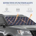 thumbnail image 4 of Honeii Cartoon Fox Print Foldable Car Sun Shade for Windshield, 2-Piece UV Protection Shade, Protects Car Interior, Ideal for Cars, Trucks, SUVs-Large, 4 of 6