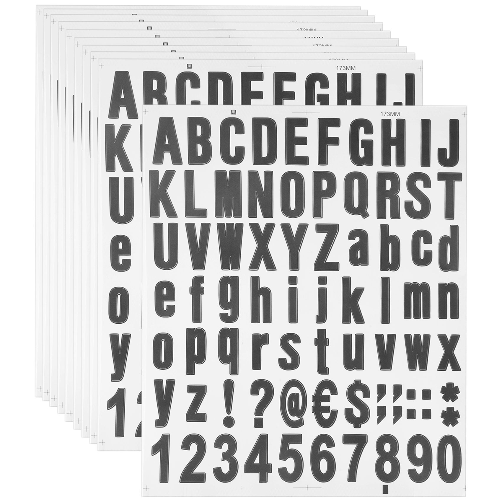 770 Pieces 10 Sheets Self Adhesive Vinyl Letters Numbers Kit, Alphabet
