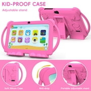 2024 Kids Tablet, 7 inch Android 12 Tablet for Kids, 4GB+32GB ROM+1TB Expand Pink