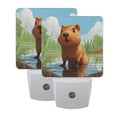 thumbnail image 7 of Capybara in Water LED Night Light with Smart Sensor Plug Into Wall Dusk to Dawn 2 packs, 7 of 7