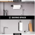 thumbnail image 3 of Paper Towel Holder - Self-Adhesive or Drilling, Matte Black, Upgraded Aluminum Kitchen Roll Dispenser Under Cabinet, Lighter but Stronger Than Stainless Steel!, 3 of 6