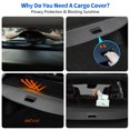 thumbnail image 6 of Cargo Cover For Volvo XC90 2016-2024 Trunk Cargo Cover Luggage Shade Shield, 6 of 6