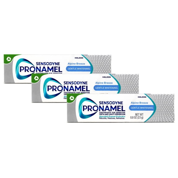 3 Pack Sensodyne Pronamel Gentle Whitening Travel Size Toothpaste 0.8 Ounce Each