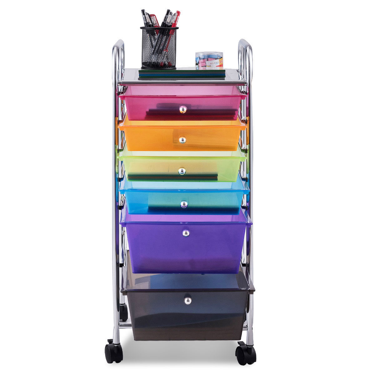 6 Drawer Rolling Storage Cart Tool Organizer Scrapbook Paper Office