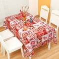 thumbnail image 4 of Rectangle Christmas Tablecloth for Dining Room Banquet Party, Washable Water Resistant Microfiber Material, Festive Design for Holiday Decor, Ideal for Kitchen or Event Use, 4 of 7