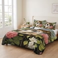 thumbnail image 2 of Queen Quilt Set 90''x96'', Vintage Birdhouse Lightweight Summer Bedspread Coverlet Set with 2 Pillow Shams, Spring Floral Birds Botanical Breathable All Season Quilt Bedding for Bedroom/Guest Room, 2 of 9