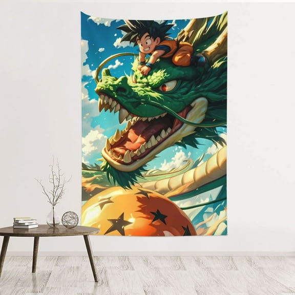 Tapestry Wall Blanket,Dragon Ball Backdrop Poster Wall Hanging Room Decor For Dormitory Bedroom (60 X 40 Inches)