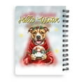 thumbnail image 2 of Hello Welcome Winter Pitbull Holding Snow Globe Snowman Spiral Bound Journal Terrier Dog Lover 5x7in Spiral Notebook - 13015, 2 of 5