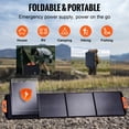 thumbnail image 2 of KFFKFF Compact Monocrystalline Solar Panel, 200W Collapsible Monocrystalline ETFE Solar Power Source, 23% Output Efficiency, MC4 Output Compatible, IP67 Weather-Resistant for Energy Stations, 2 of 9