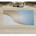 thumbnail image 1 of Contemporary Decorative Rug, Spiraling Stripes with Monochrome Tones Modern Art Inspirations Abstract, Quality Carpet for Bedroom Dorm and Living Room, 6 Sizes, Beige White, by Ambesonne, 1 of 1