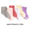 thumbnail image 1 of 6 Pcs Bas pour Enfants avec Bonne Élasticité Confortables à Porter Style Simple Bonne Fabrication Chaussettes Moyennes Fille 8-10, 1 of 6