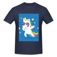 thumbnail image 4 of Bingfone Cool Unicorn Star Golden Men'S Loose Fit Short-Sleeve Pocket T-Shirt, 4 of 7