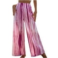 thumbnail image 2 of Wycnly Pants for Women Womens Loose Pants Fashion Tie Dye Print Elastic Waist Lightweight Palazzo Trousers Fall Ladies Wide Leg Long Pants with Pocket, 2 of 4