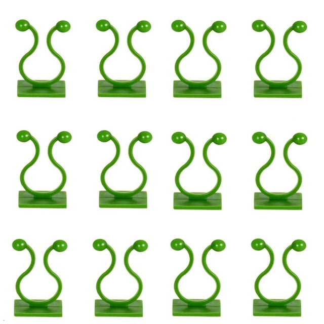 Dinheiro Clips para plantas trepadoras, 60 unidades, clips invisibles para plantas trepadoras, clips de pared autoadhesivos para soporte de plantas, clips adhesivos para plantas para potos