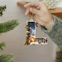 26 Letters Christmas Tree Ornaments – Personalized DIY Acrylic Pendant Decorations for Xmas Tree, Home, Office, and Yard – Sturdy, Colorful, with Classic Christmas Symbols for Holiday Gifting