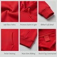 thumbnail image 3 of Lyfzbd Mens Hooded Sweatshirt Casual Long Sleeve Hoodies Drawstring Workout Pullover with Pockets Red XL, 3 of 4